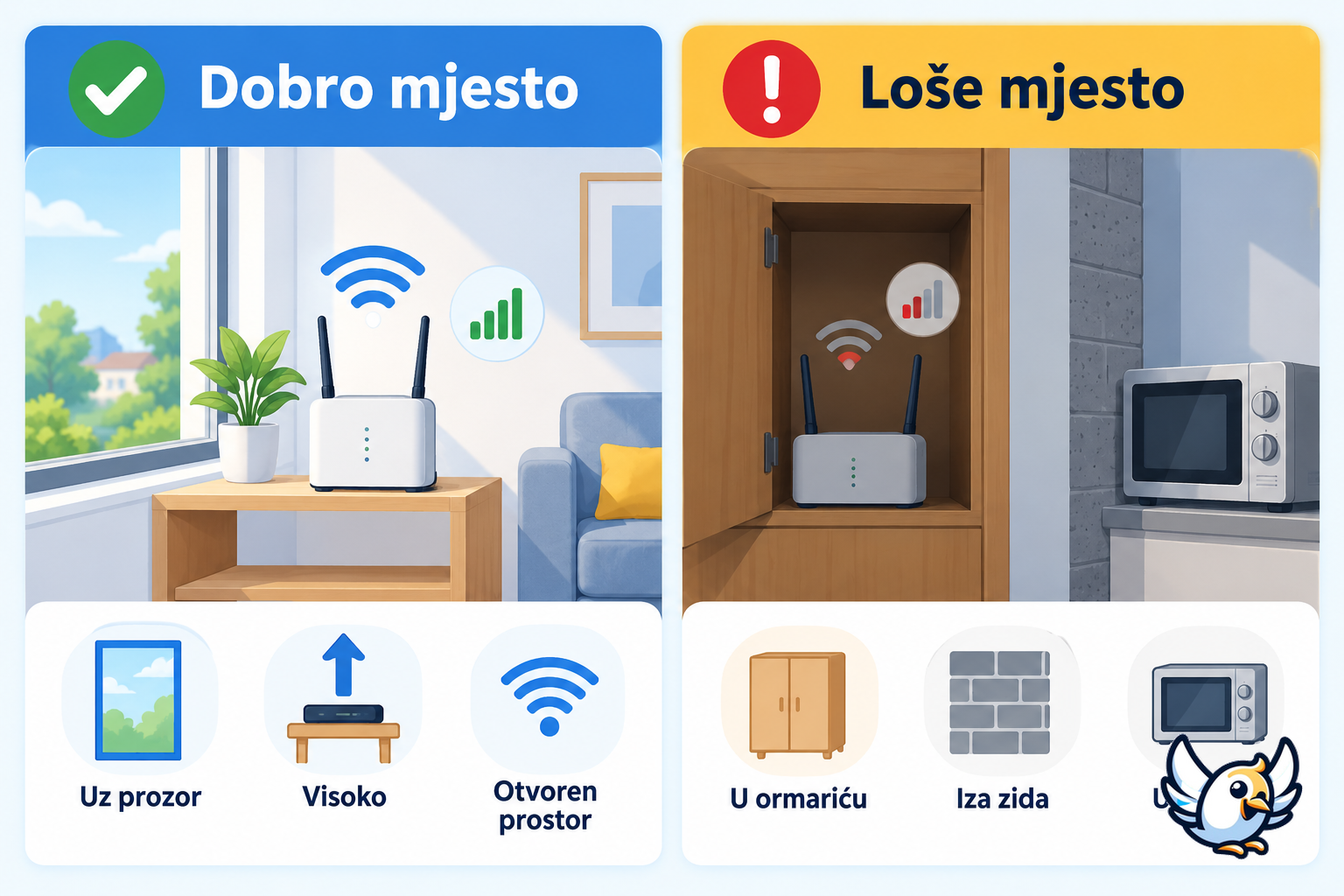 Postavljanje 5G routera sa SIM karticom za bolji signal