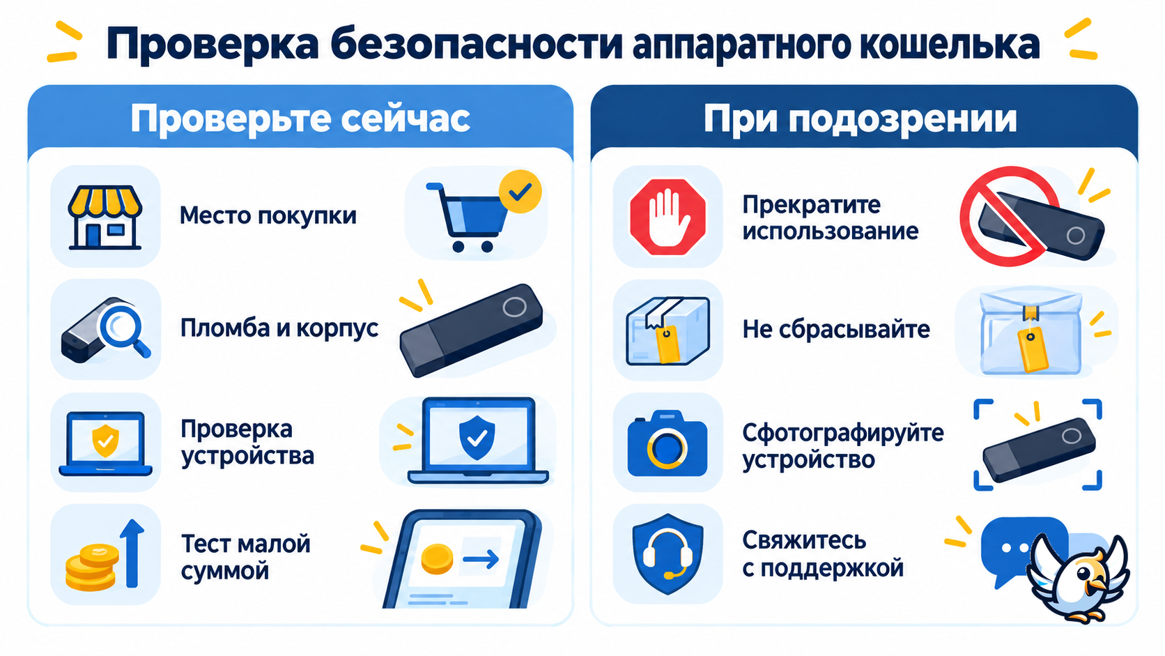 Проверка безопасности аппаратного кошелька после сообщения об eSIM-импланте