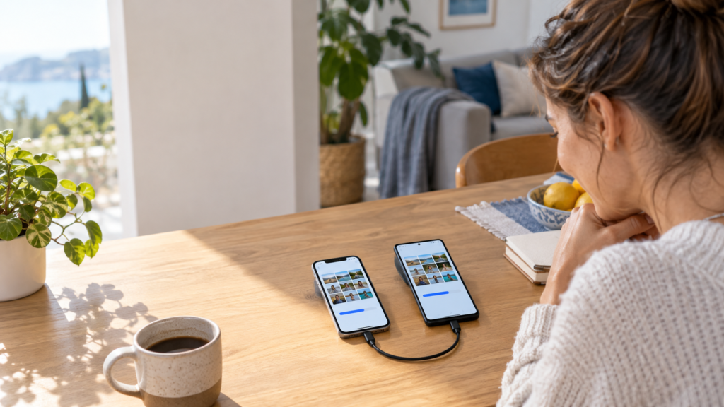 Przenoszenie danych z iPhone na Android za pomocą kabla