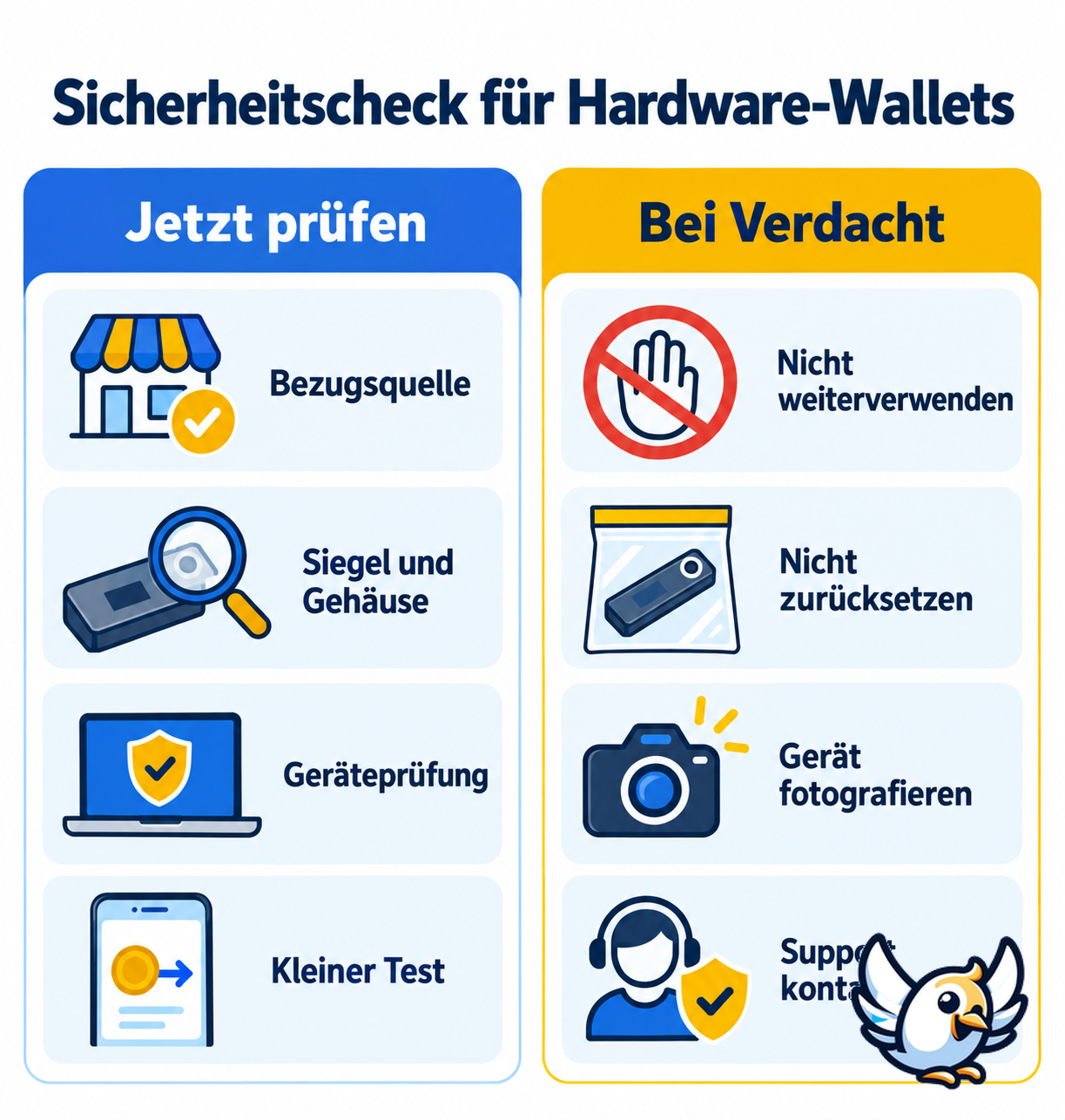 Sicherheitscheck für Ledger-Hardware-Wallets nach dem Bericht über ein eSIM-Implantat