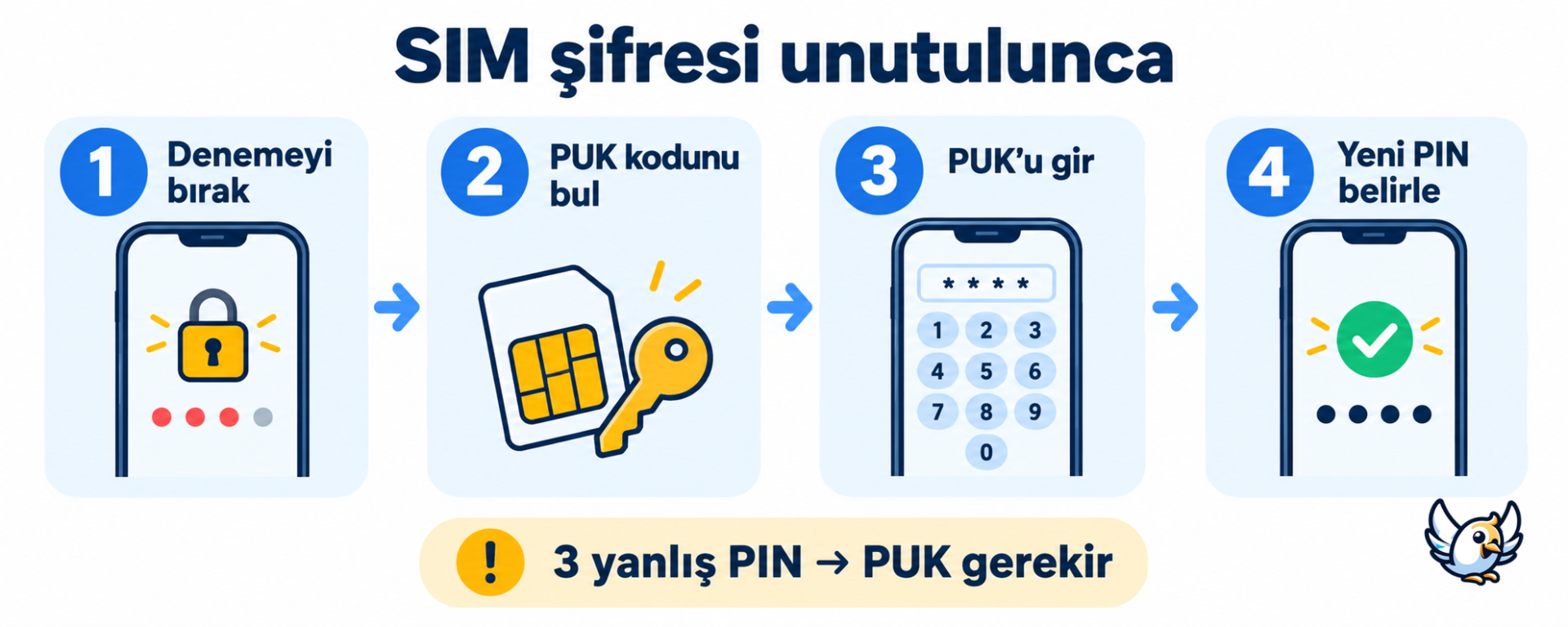 SIM PIN ve PUK kodu farkı: SIM şifresi unutulunca izlenecek yol