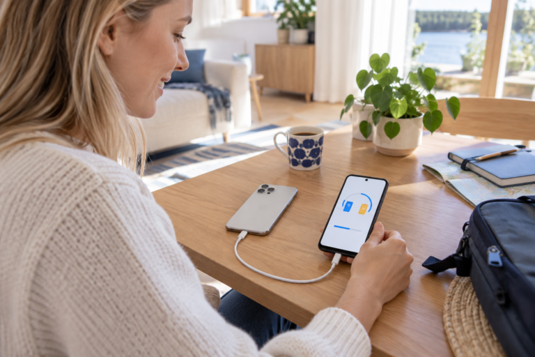 Tietojen siirto iPhonesta Androidiin kaapelin avulla vuonna 2026
