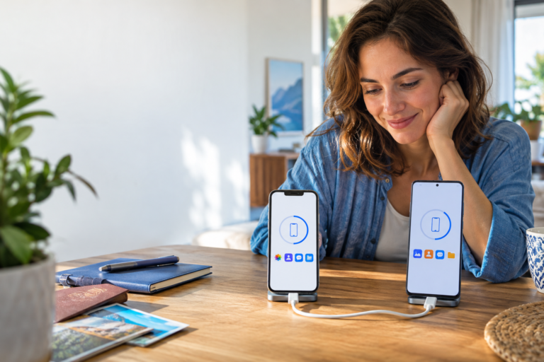 Transferir dados do iPhone para Android com cabo durante a configuração