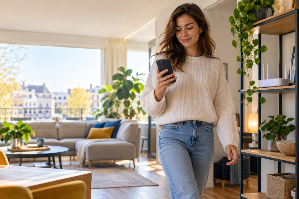 Wifi app gebruiken om thuis een draadloos netwerk te controleren